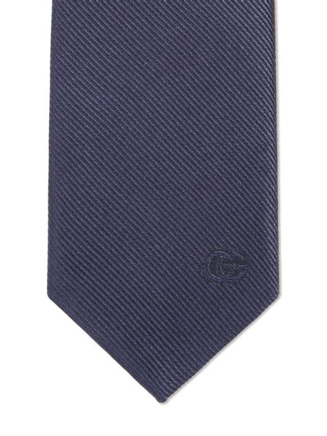 Silk tie with Double G detail 